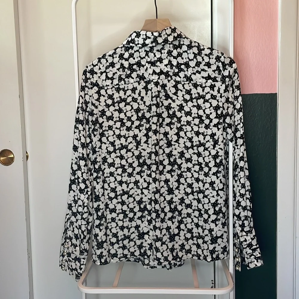 Karl Lagerfeld Monochrome Patterned Top - Picture 5 of 5